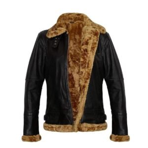LEATHER ARTIFICIAL FUR JACKET#08