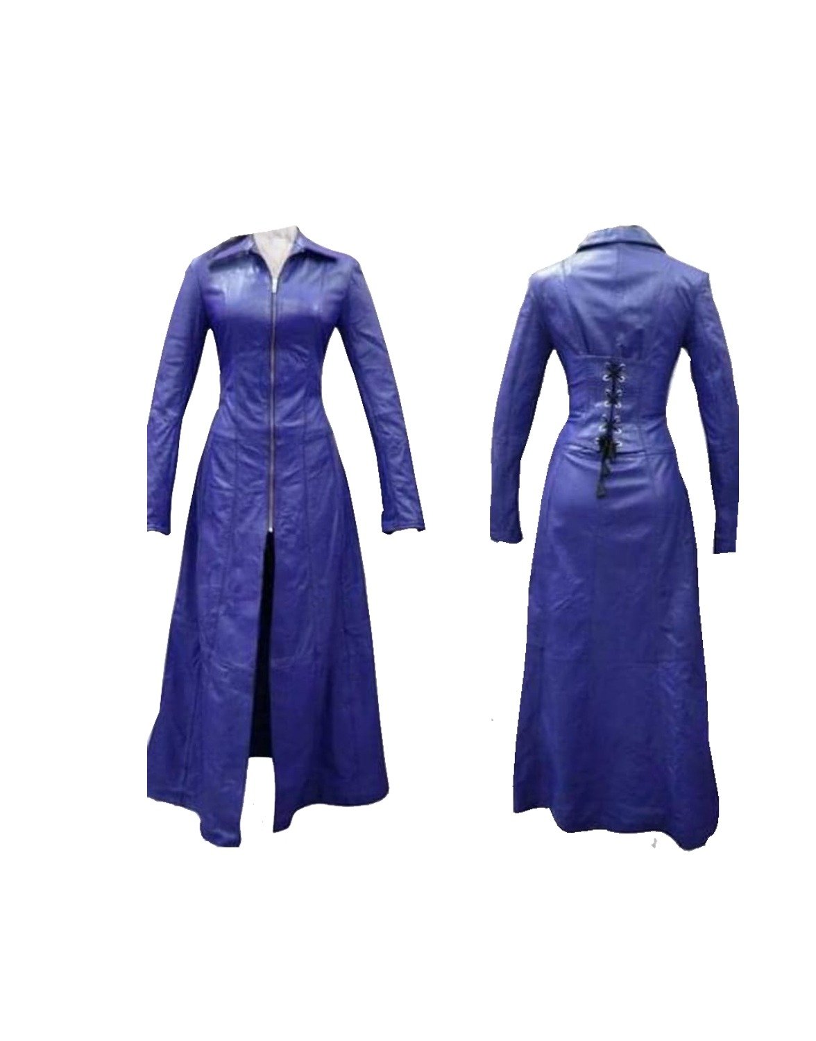 LEATHER LONG COAT FOR WOMENS #1 - Image 3