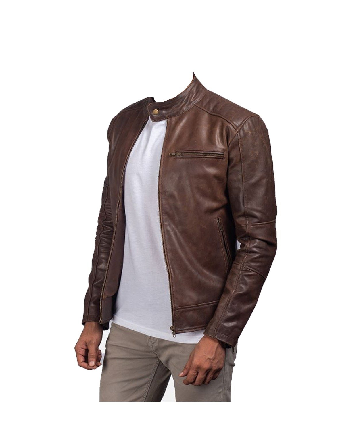 LEATHER MENS JACKET #17 - Image 2