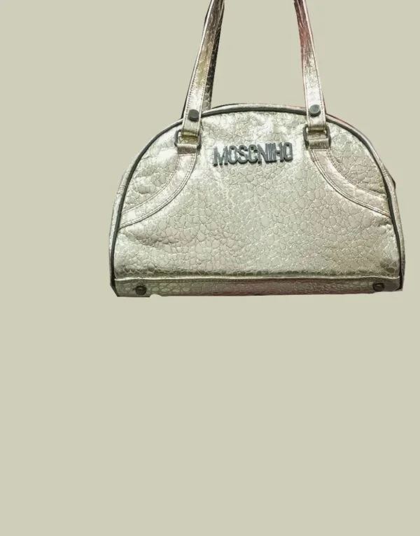 MOSCHINO METALLIC DOME SATCHEL HANDBAG ARTICLE-3 - Image 5
