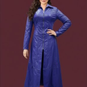 LEATHER LONG COAT FOR WOMENS #1