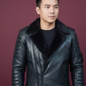 LEATHER MENS FUR JACKET #11