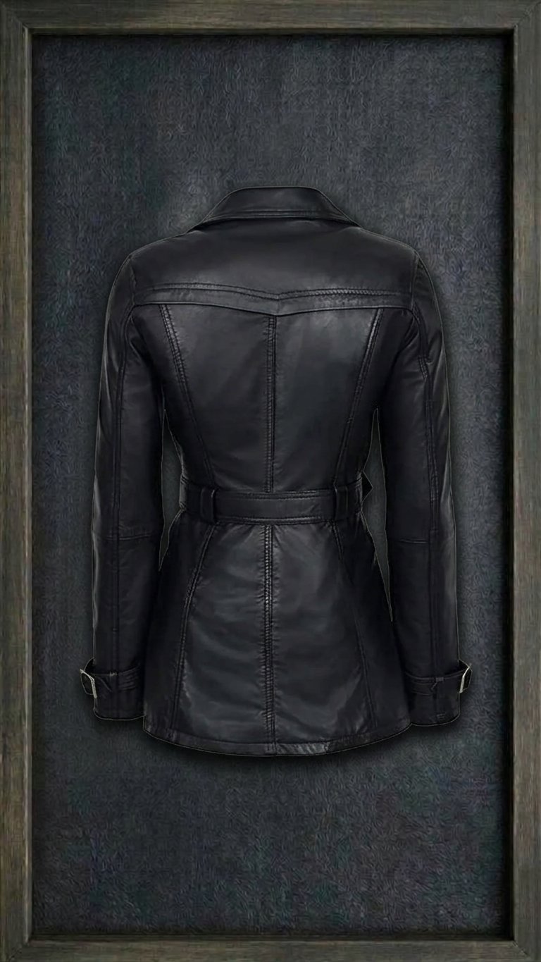 MID-LENGTH LEATHER TRENCH-COAT FOR WOMAN ARTICLE-02 - Image 5