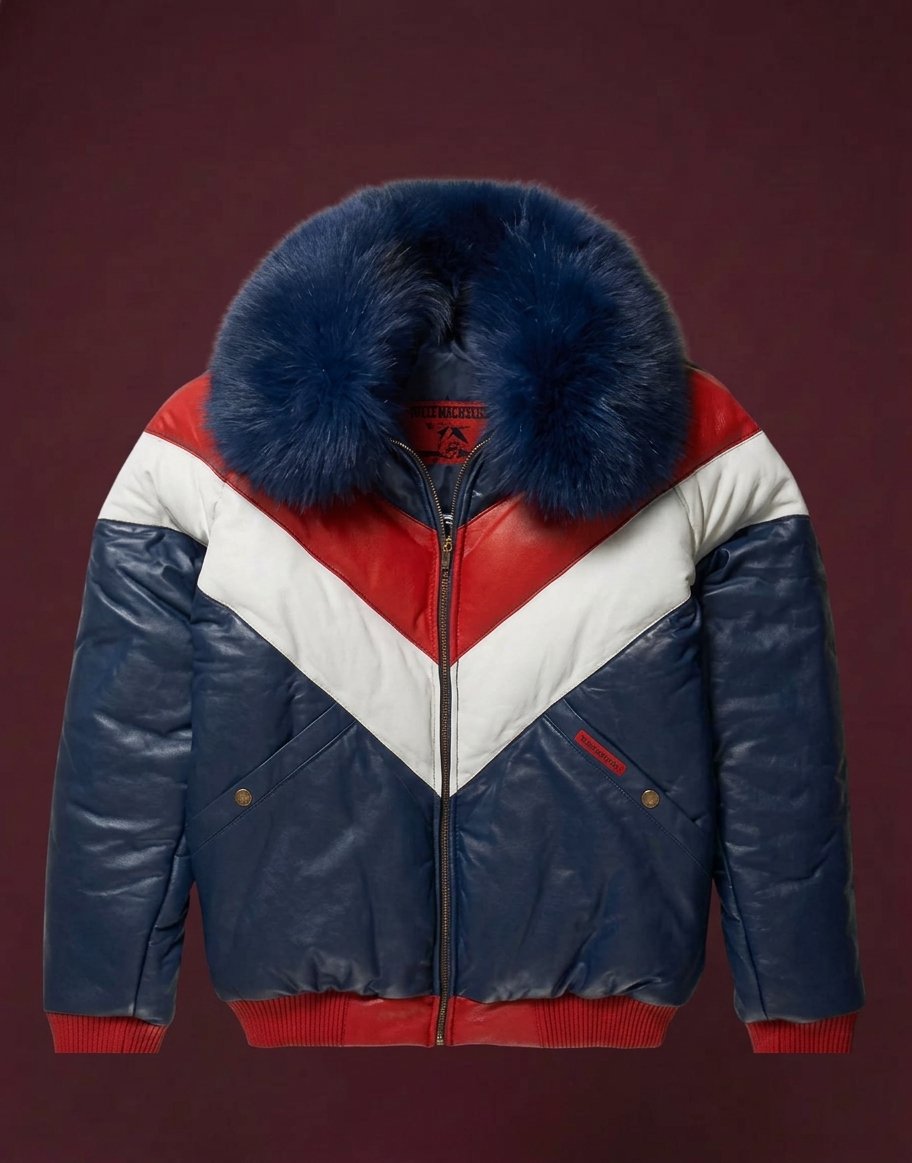 V-BOMBER FUR COLLAR JACKET ARTICLE-21 - Image 3