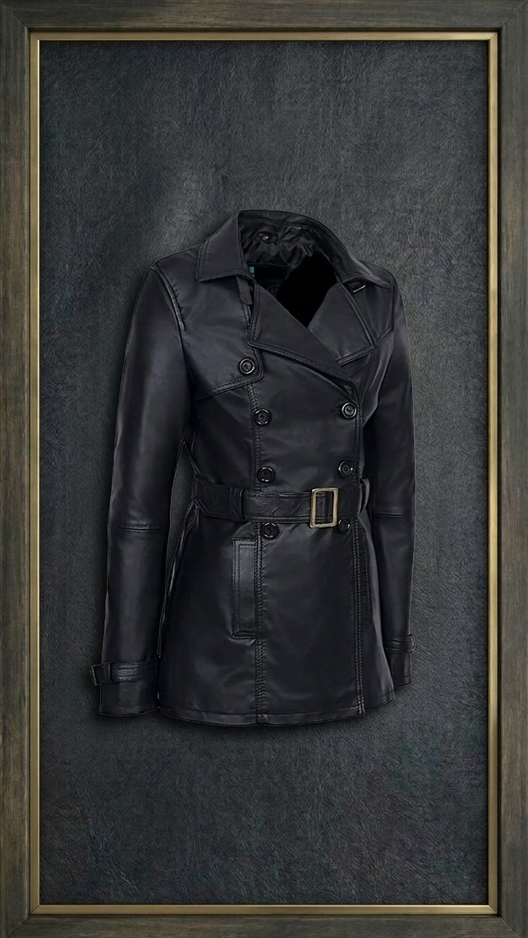 MID-LENGTH LEATHER TRENCH-COAT FOR WOMAN ARTICLE-02 - Image 3