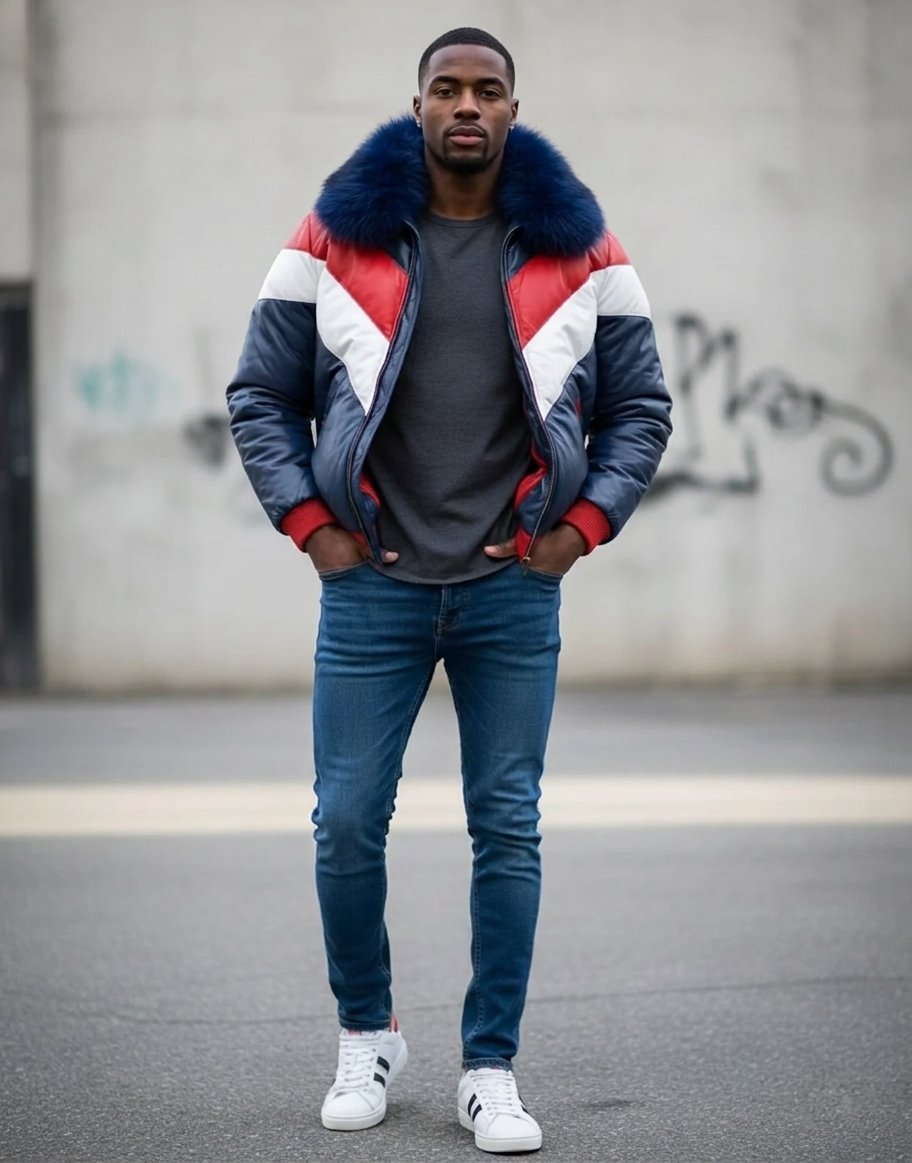 V-BOMBER FUR COLLAR JACKET ARTICLE-21