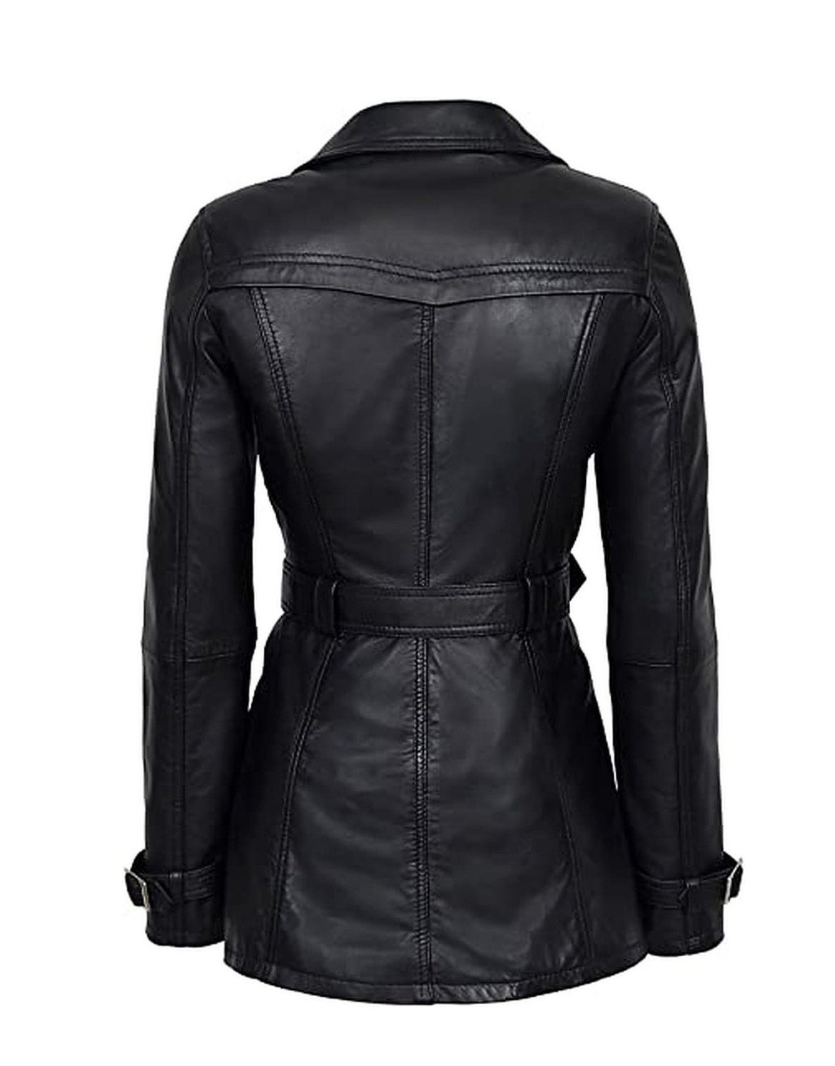LEATHER WOMENS HALF COAT #9 - Image 3