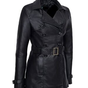 LEATHER WOMENS HALF COAT #9