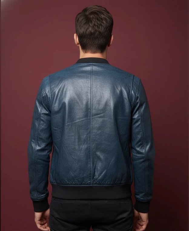 LEATHER BASE BALL JACKET FOR MENS ARTICLE-25 - Image 2