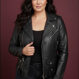 LEATHER MOTORBIKE JACKET FOR WOMENS #12