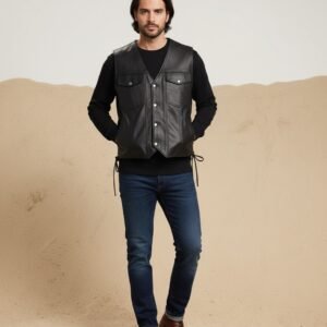 LEATHER VESTCOAT FOR MENS #07