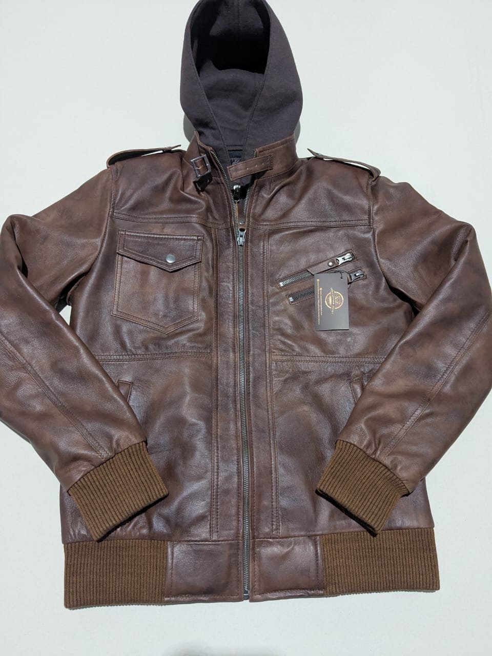 LEATHER HUDDIE JACKET #30 - Image 3