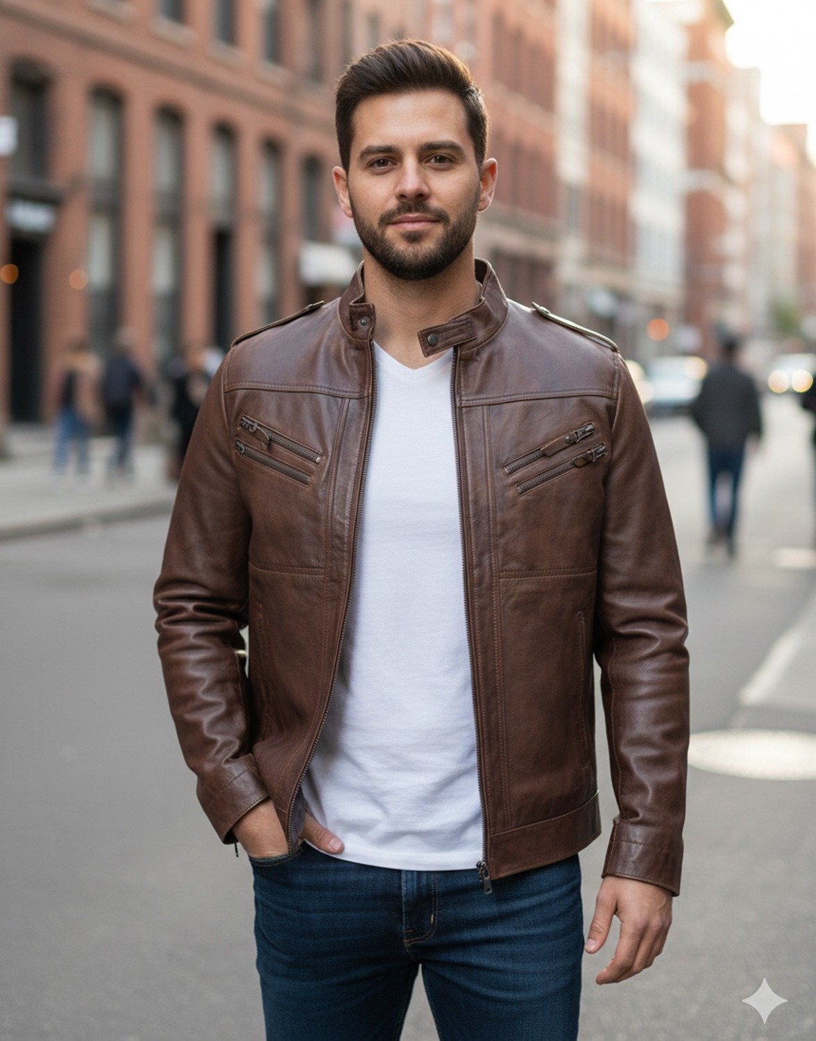LEATHER HUDDIE JACKET #30 - Image 2