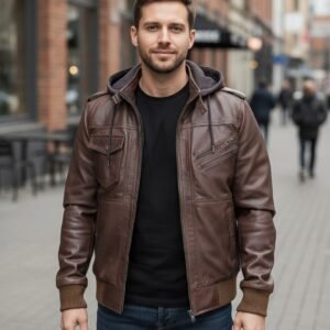 LEATHER HUDDIE JACKET #30