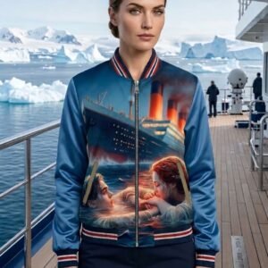 PRINTED LEATHER JACKET ARTICLE-35 (TITANIC EDITION)