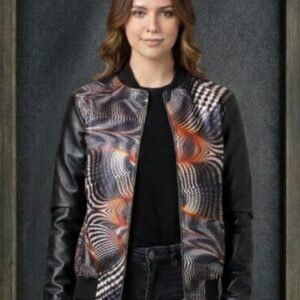 CHROMA WAVE PRINTED LEATHER JACKET ARTICAL-15