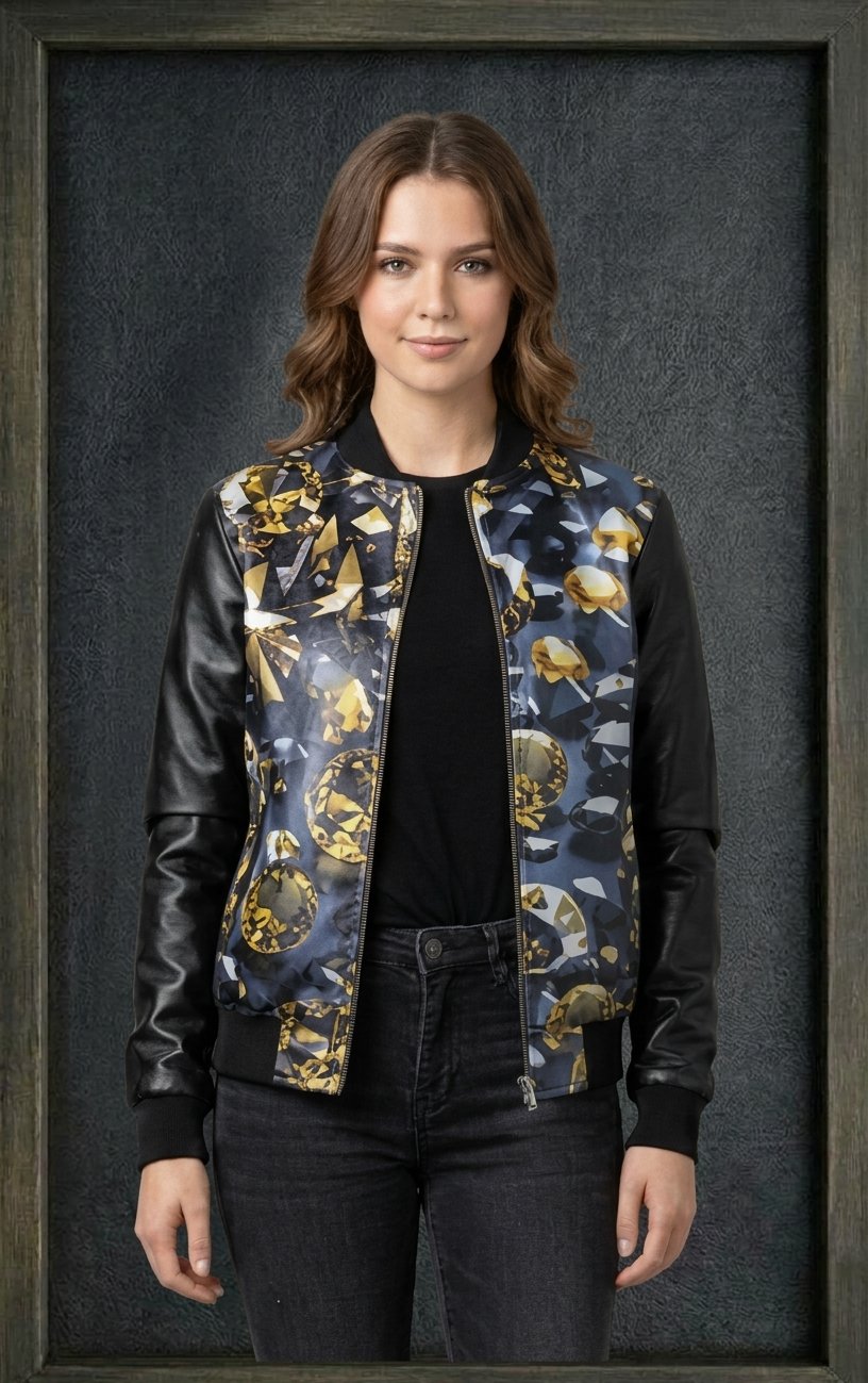 COSMIC PRISM RIBBED HEM LEATHER JACKET ARTICLE-16