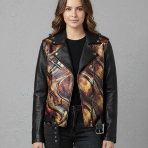 PRINTED LEATHER JACKET-18