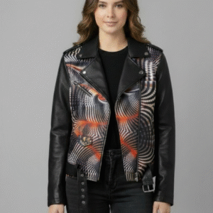 PRINTED LEATHER JACKET-21