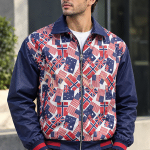 PRINTED BASEBALL JACKET ARTICLE-39