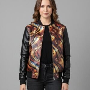PRINTED LEATHER JACKET-14