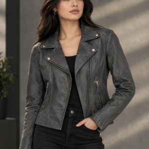WOMEN MOTORBIKE LEATHER JACKET ARTICLE-25