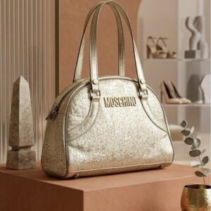 MOSCHINO METALLIC DOME SATCHEL HANDBAG ARTICLE-3